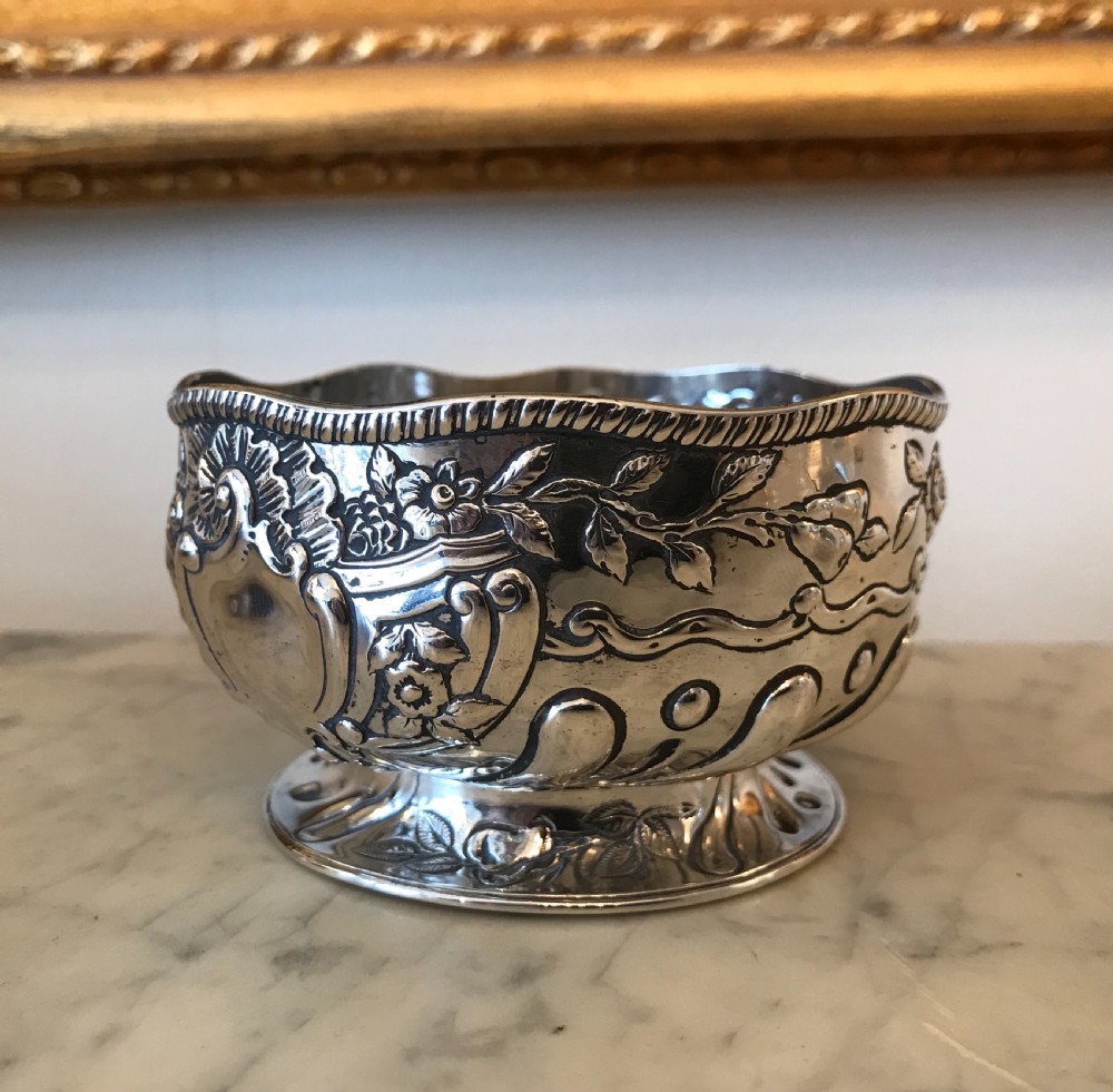 Victorian Solid Silver Rose Bowl View IV