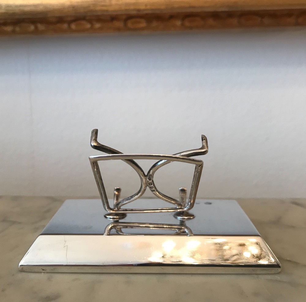 Quality George V Silver Card Holder, 1922 View IV