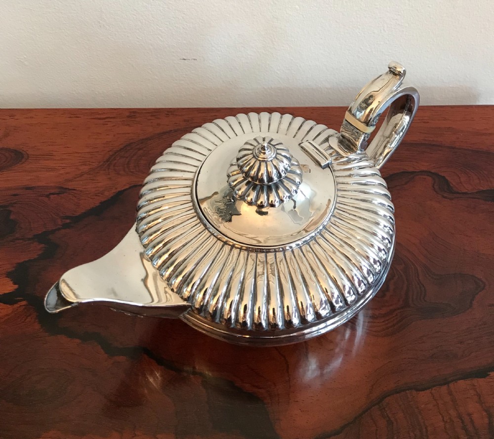 Quality George IV Silver Teapot by Charles Fox, 1828 View II