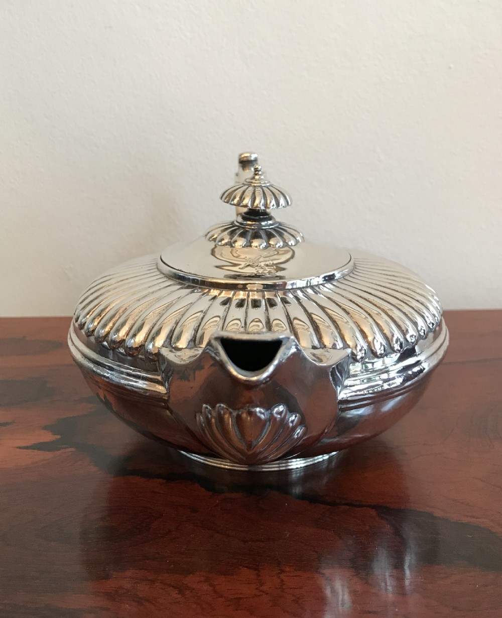 Quality George IV Silver Teapot by Charles Fox, 1828 View IV