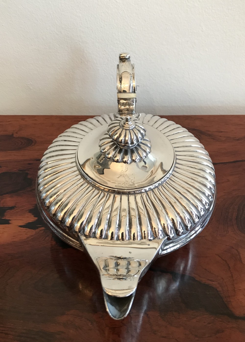 Quality George IV Silver Teapot by Charles Fox, 1828 View V