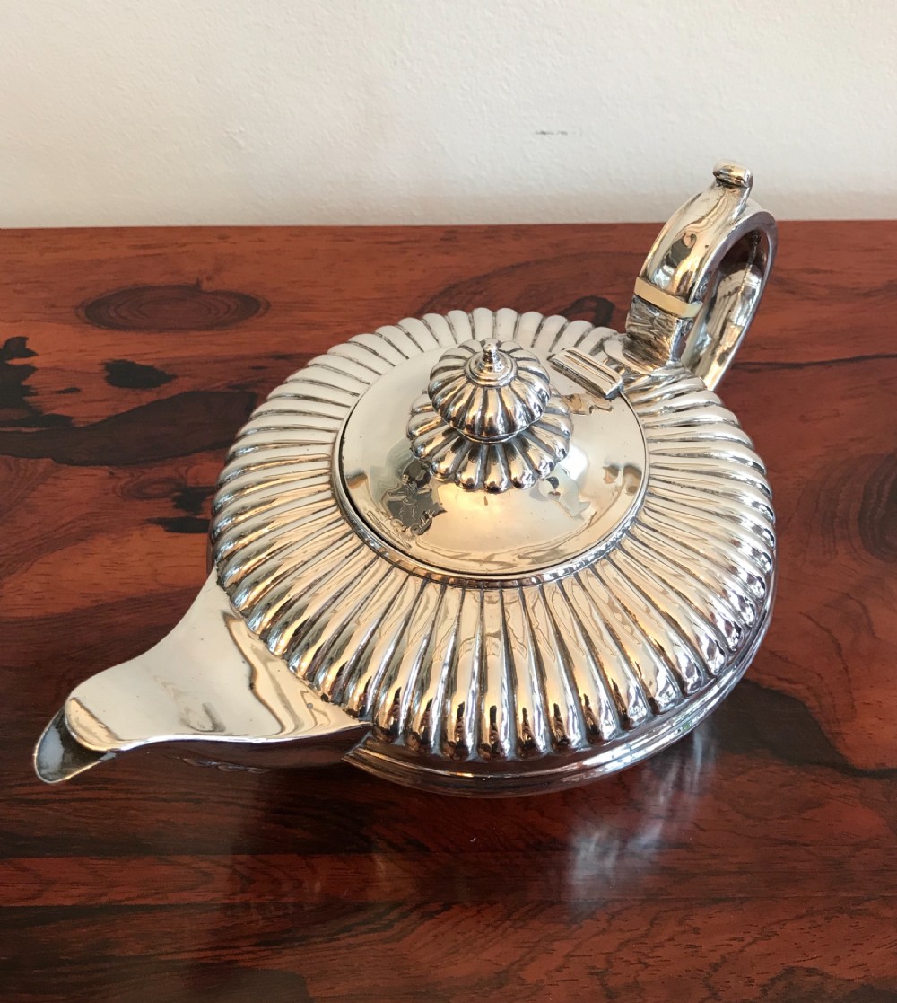Quality George IV Silver Teapot by Charles Fox, 1828 View VIII