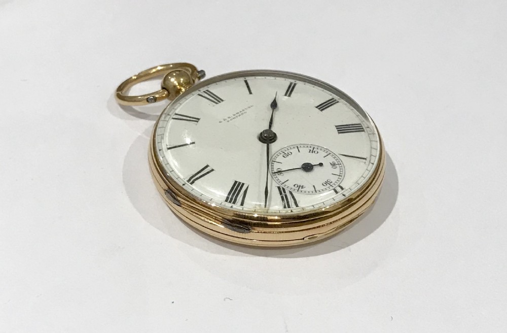 18ct gold pocket watch for sale