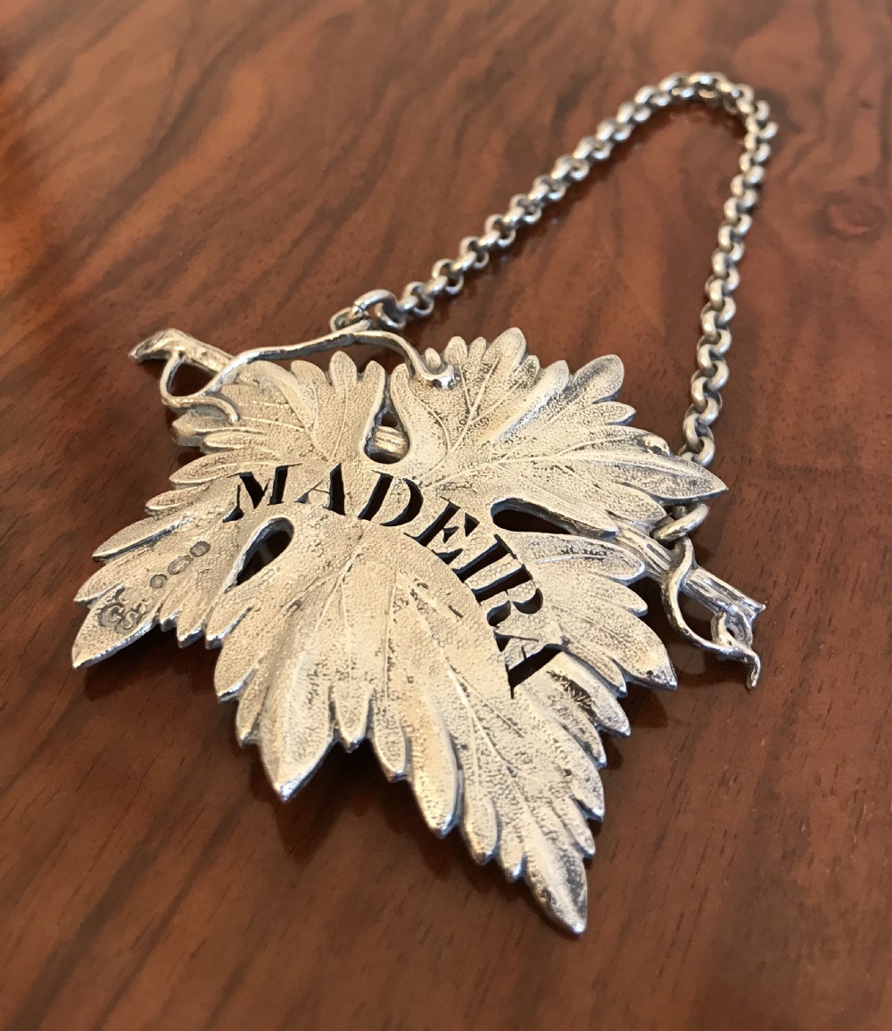 William IV solid silver Madeira Label, hallmarked London 1835 View II