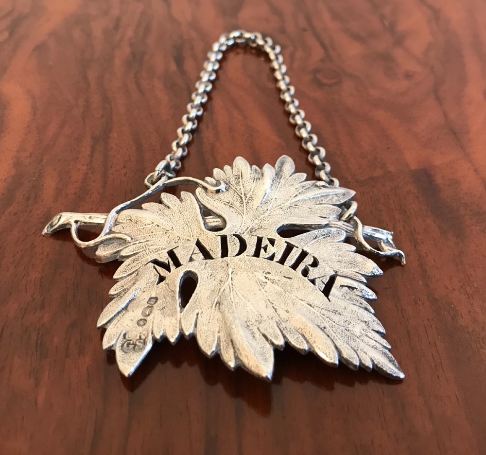 William IV solid silver Madeira Label, hallmarked London 1835 View V