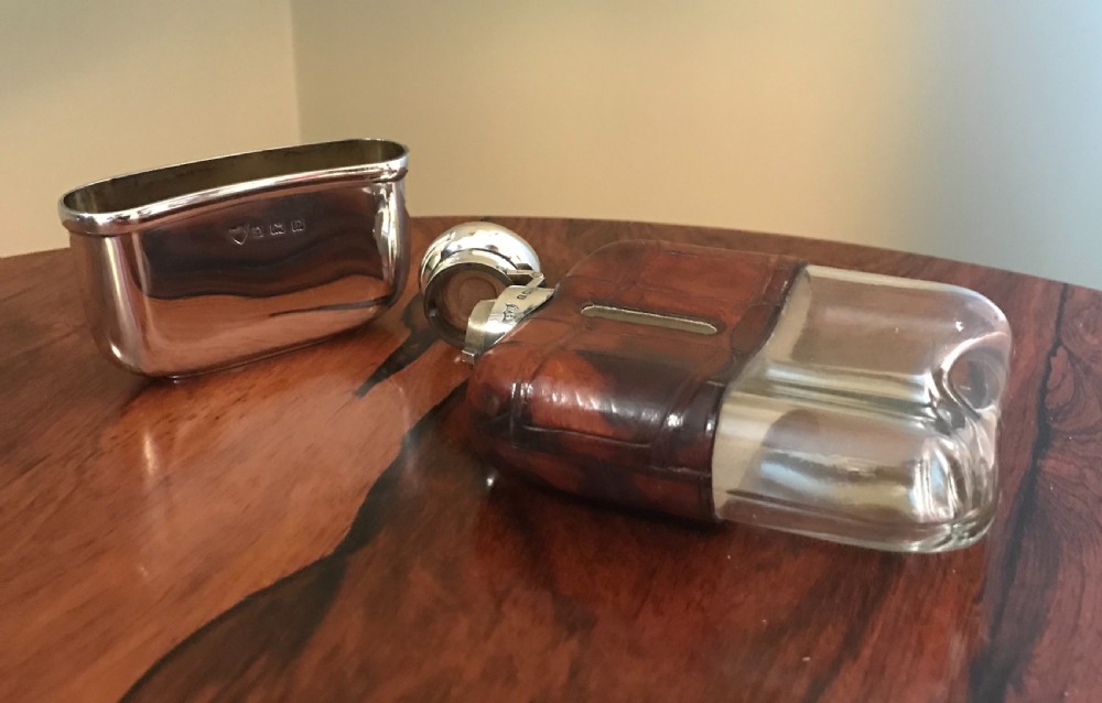 Quality George V Solid Silver Hip Flask View V