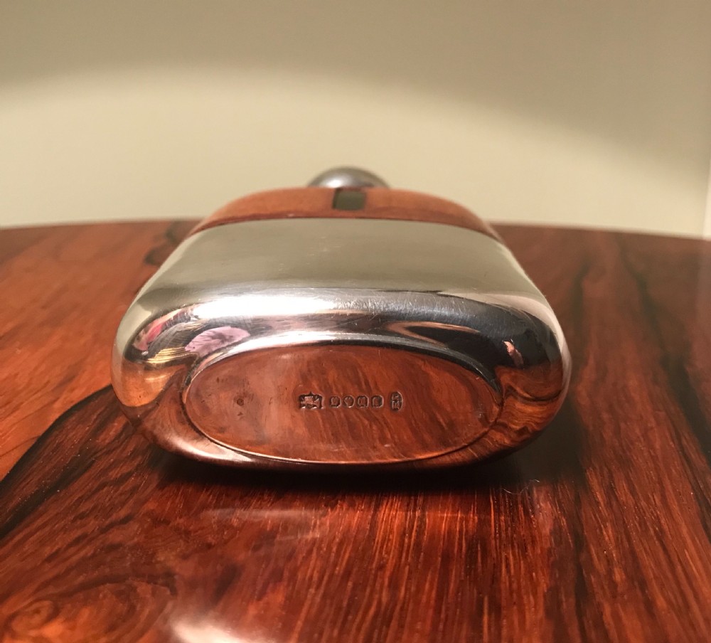 Victorian Silvered Hip Flask by James Dixon & Sons View VI