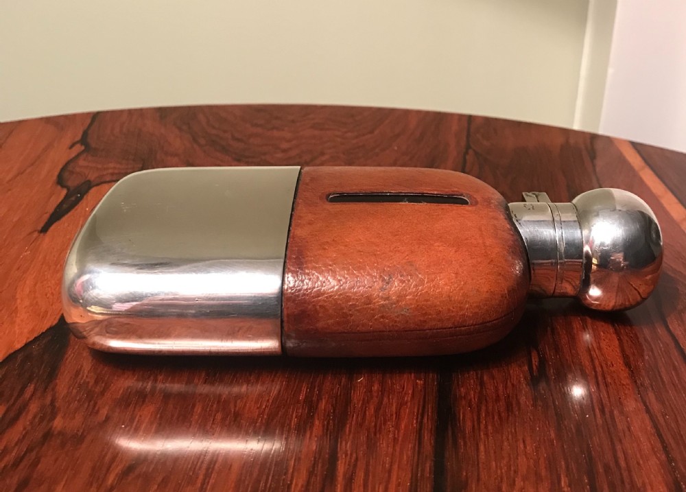 Victorian Silvered Hip Flask by James Dixon & Sons View VII
