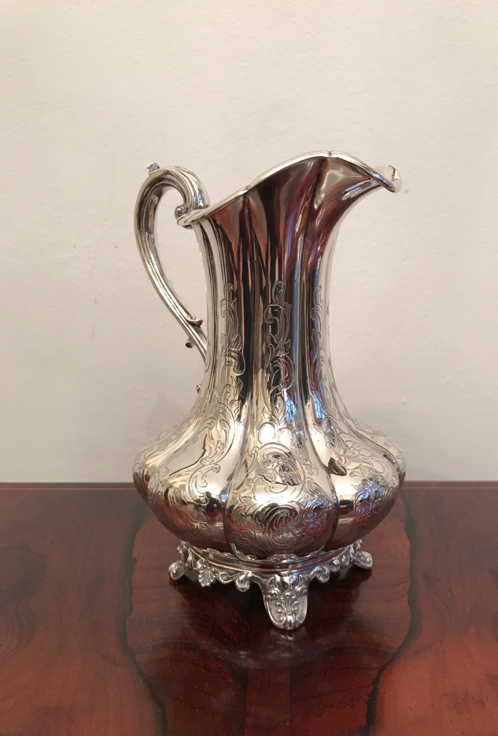 Large Victorian Silver Cream Jug, 1848 View II