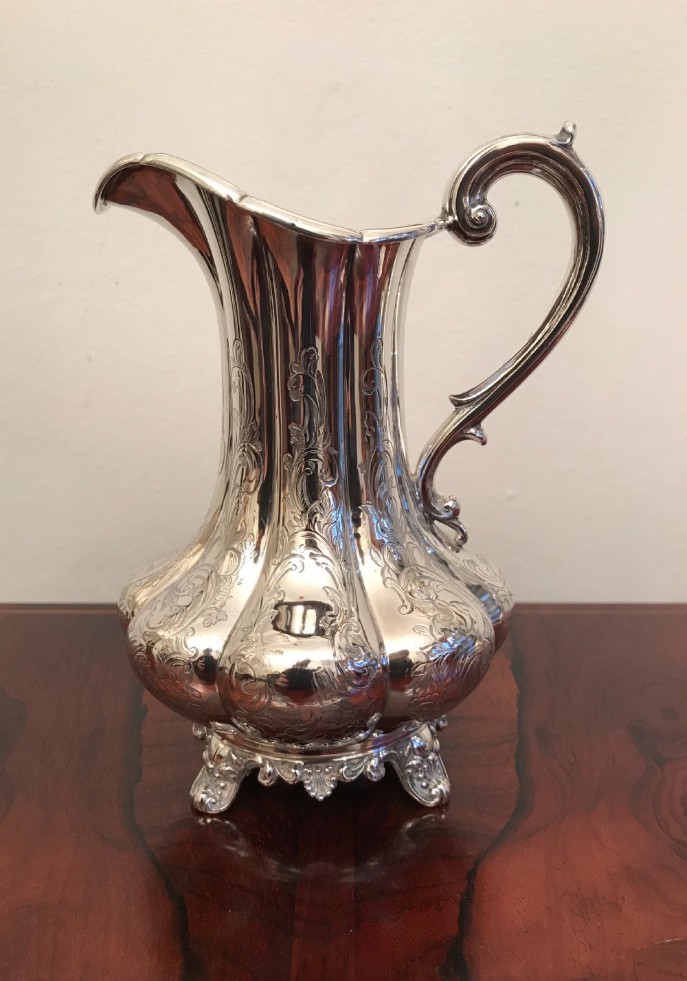 Large Victorian Silver Cream Jug, 1848 View IV