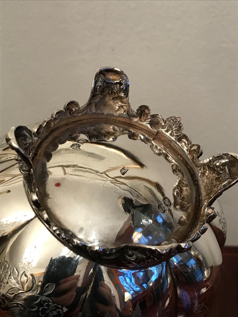 Large Victorian Silver Cream Jug, 1848 View VII