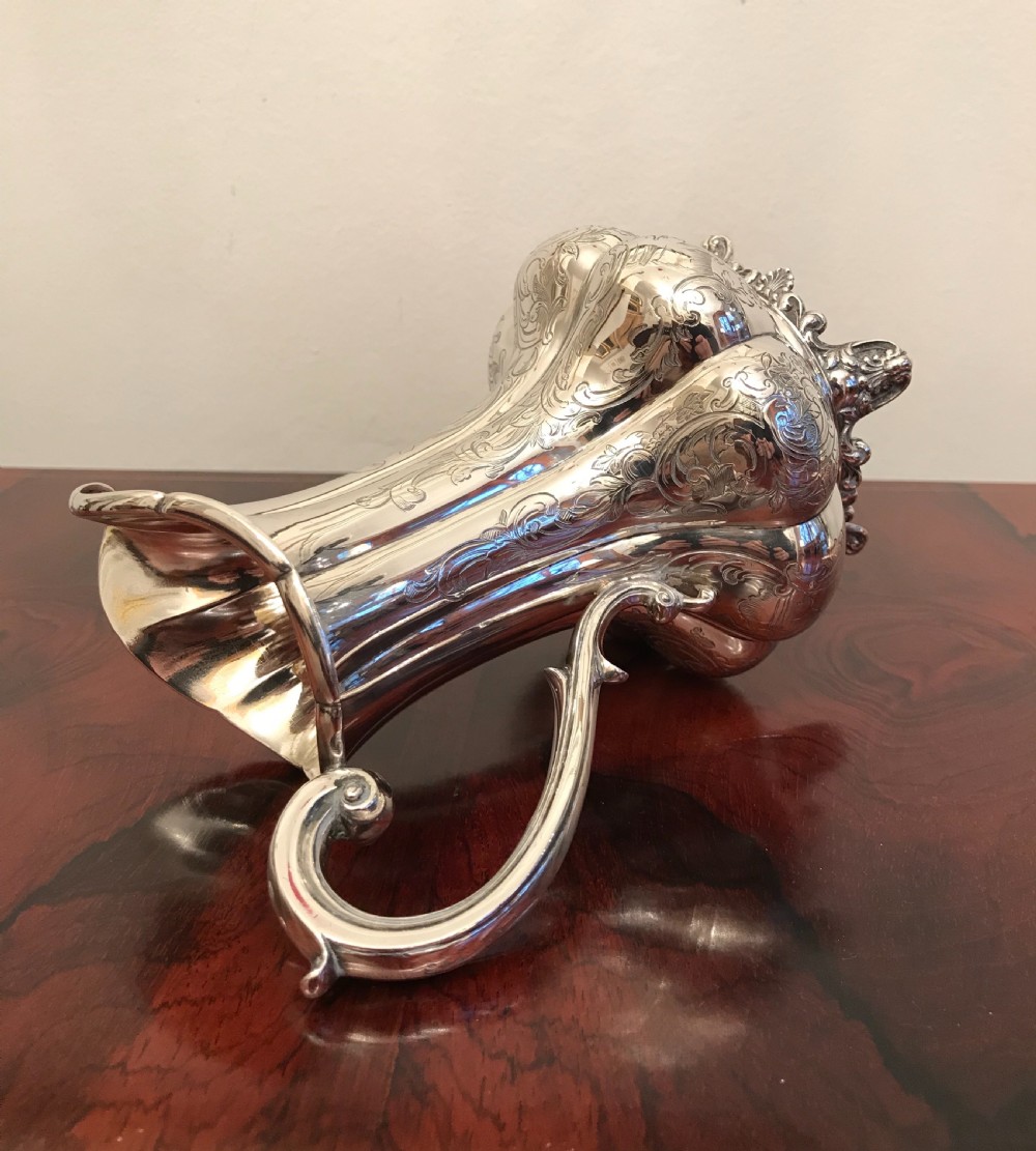 Large Victorian Silver Cream Jug, 1848 View VIII