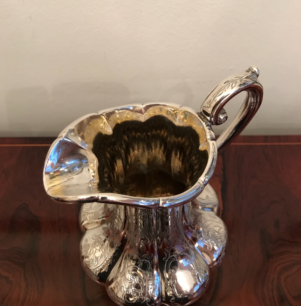 Large Victorian Silver Cream Jug, 1848 View X