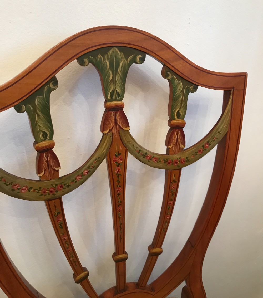 Stunning Edwardian Sheraton Revival Chair (1 of 2) View VII