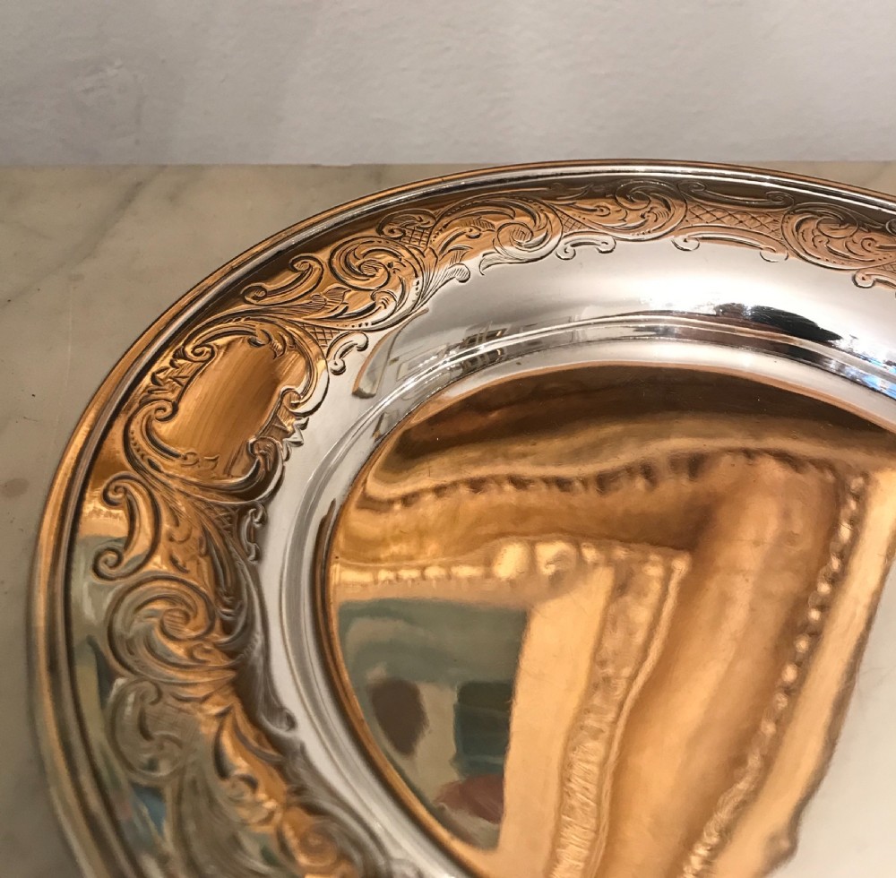 Quality Victorian Silver Card Tray View V