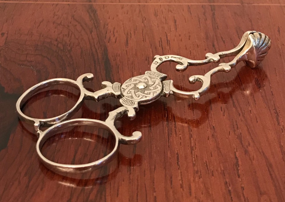 A Pair Victorian Silver Sugar Nips View IV