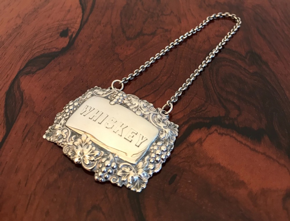 Victorian Silver Whiskey Label