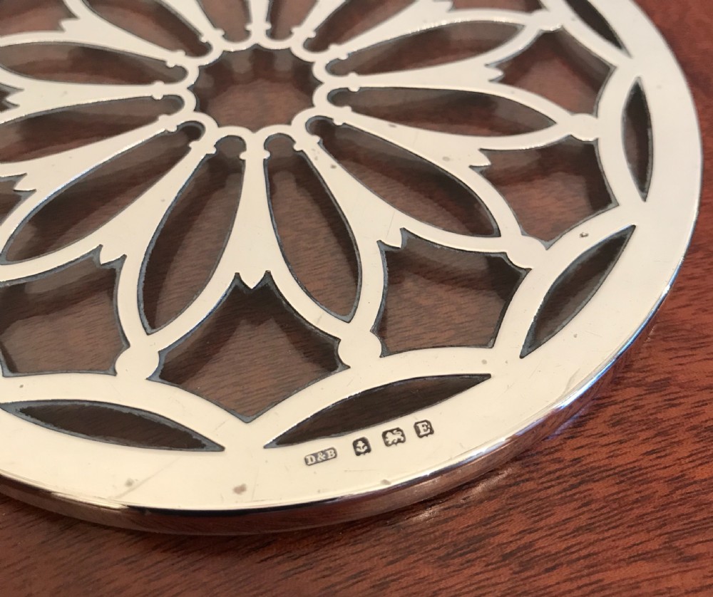 George V Silver Trivet Teapot Stand View III