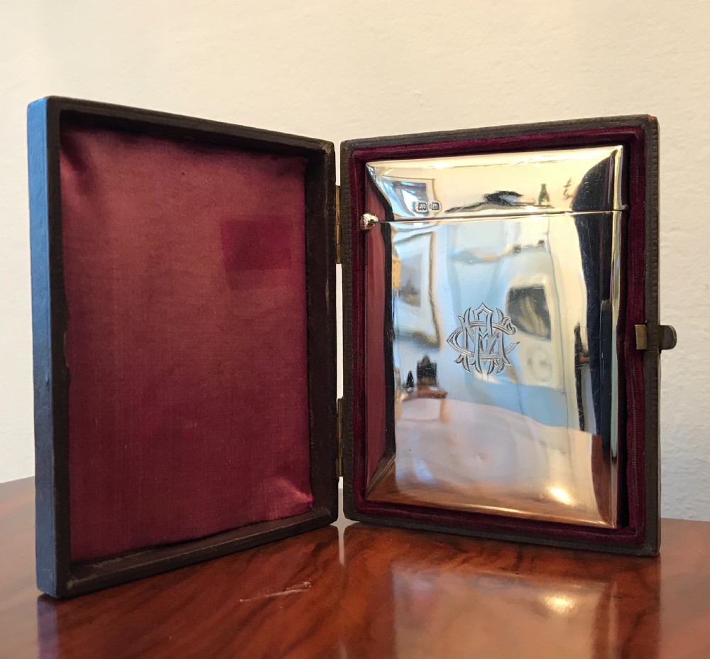 George V Silver Cushion Card Case