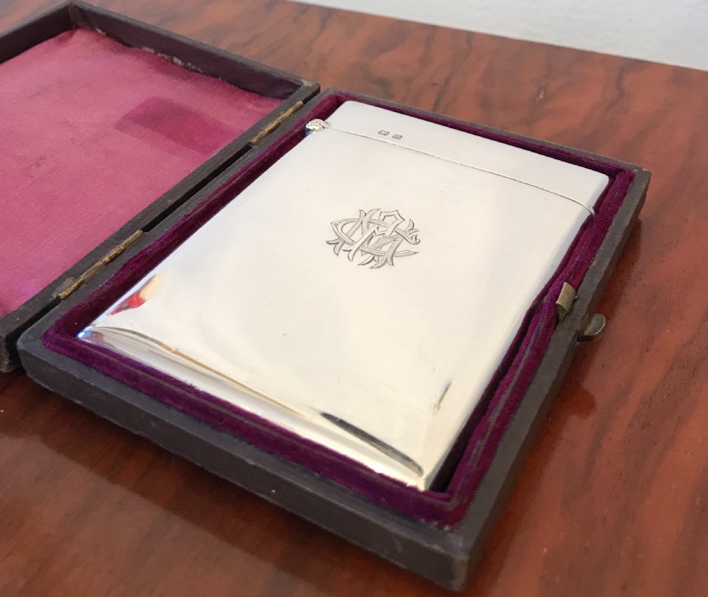 George V Silver Cushion Card Case View IV