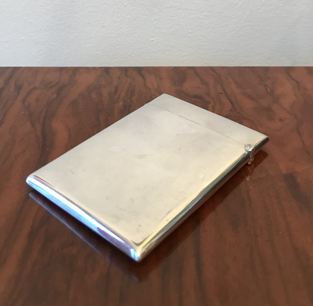 George V Silver Cushion Card Case View VI