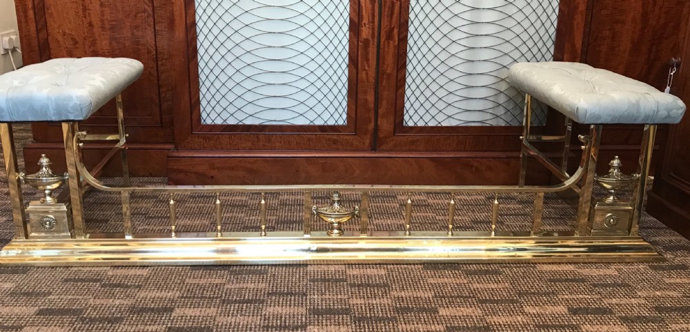 Stunning Edwardian Brass Club Fender View VI