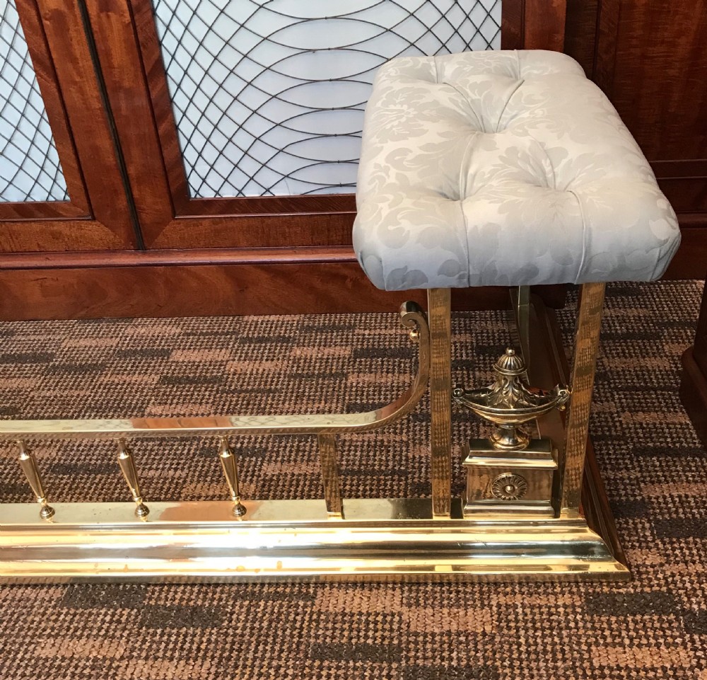 Stunning Edwardian Brass Club Fender View VII