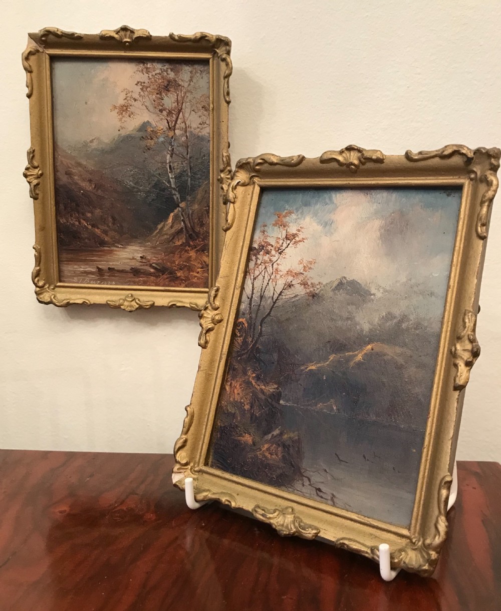 Pair of Victorian Oil Paintings by Samuel Barnes