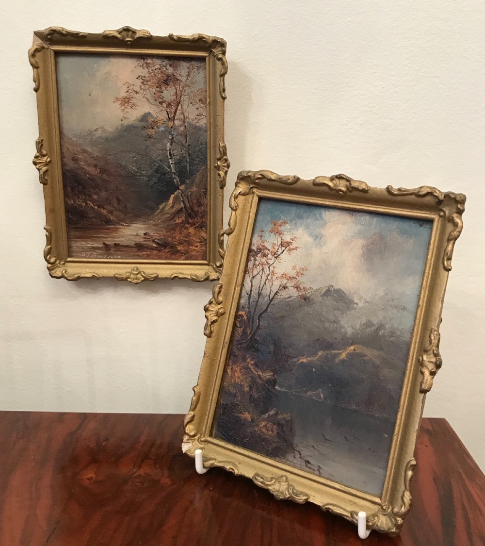 Pair of Victorian Oil Paintings by Samuel Barnes View II