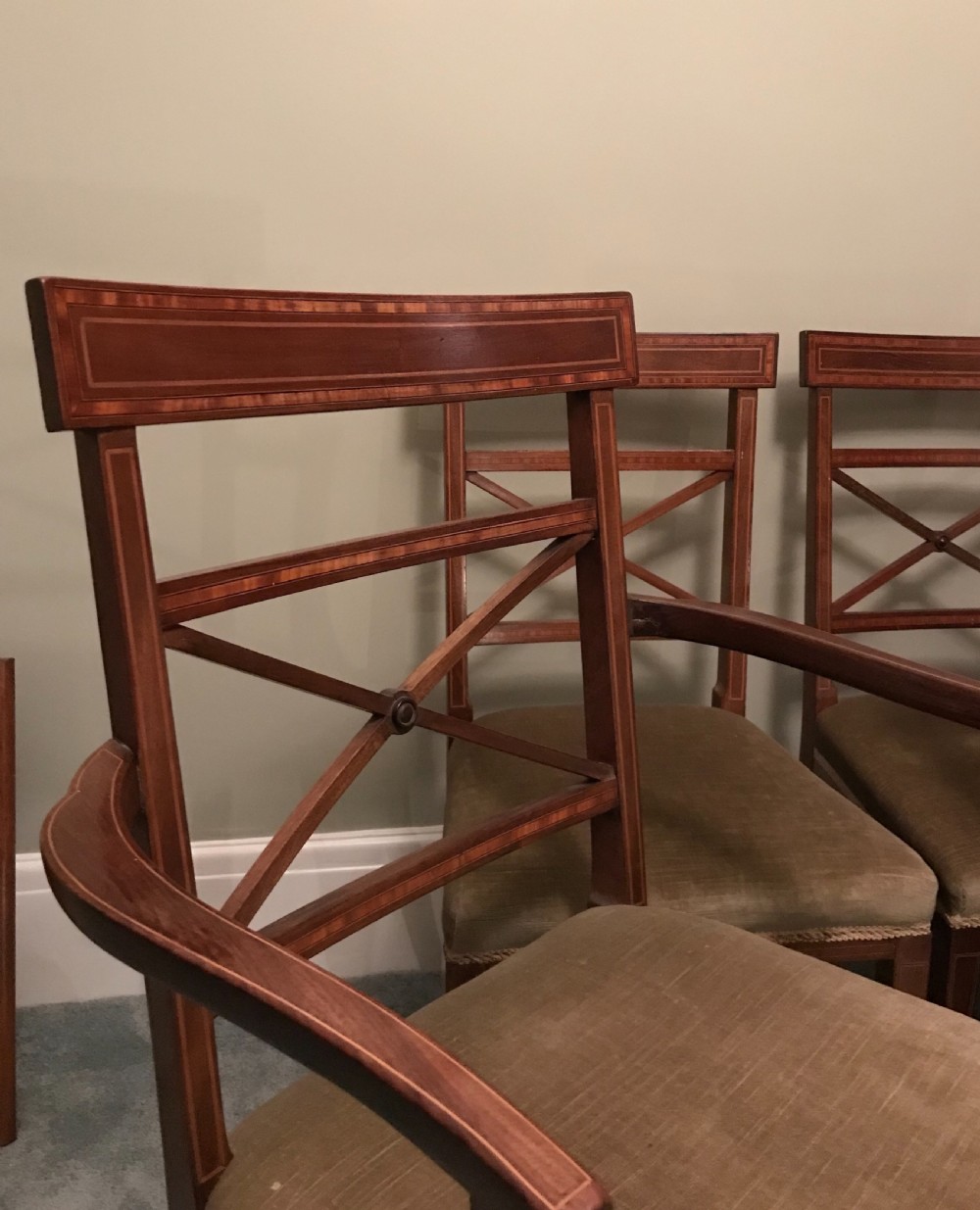 Set of Six Edwardian Mahogany Dining Chairs View III