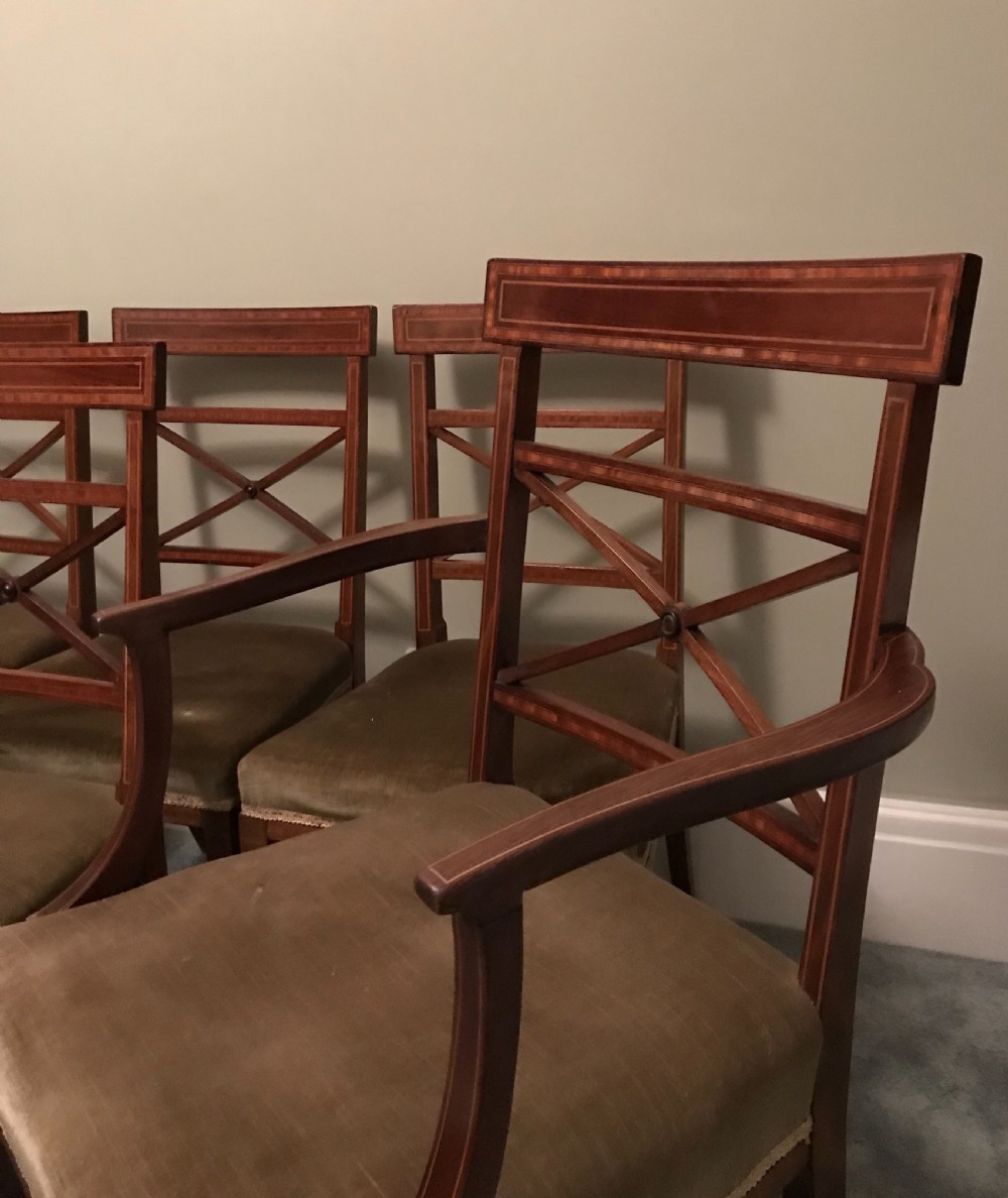 Set of Six Edwardian Mahogany Dining Chairs View IV