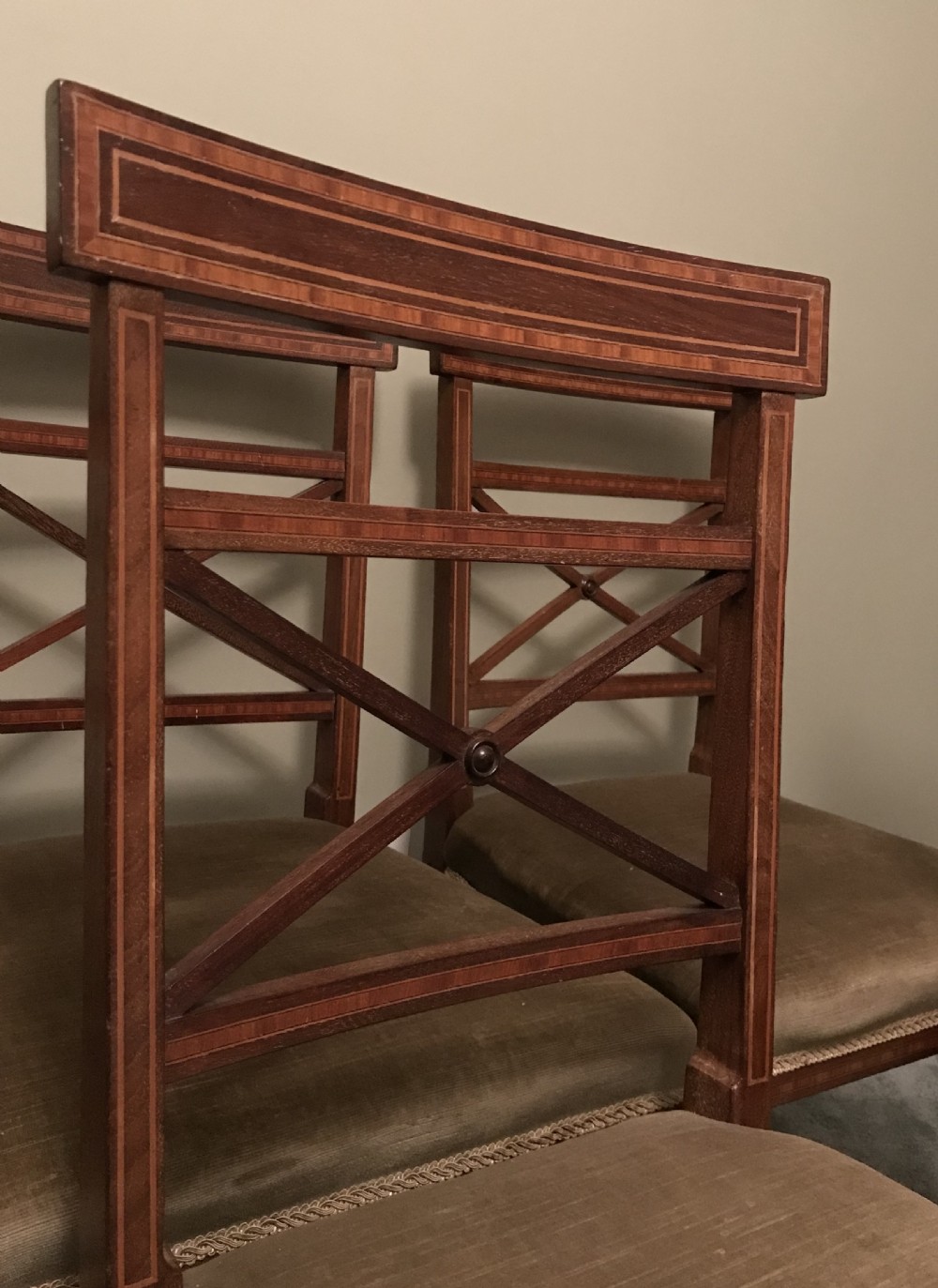 Set of Six Edwardian Mahogany Dining Chairs View V
