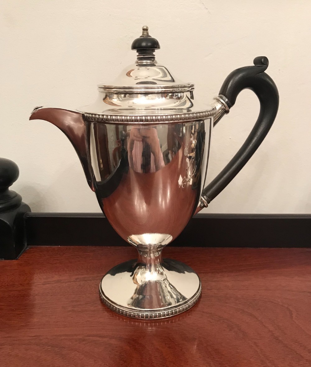George V Silver Coffee Pot, Chester 1912 View III