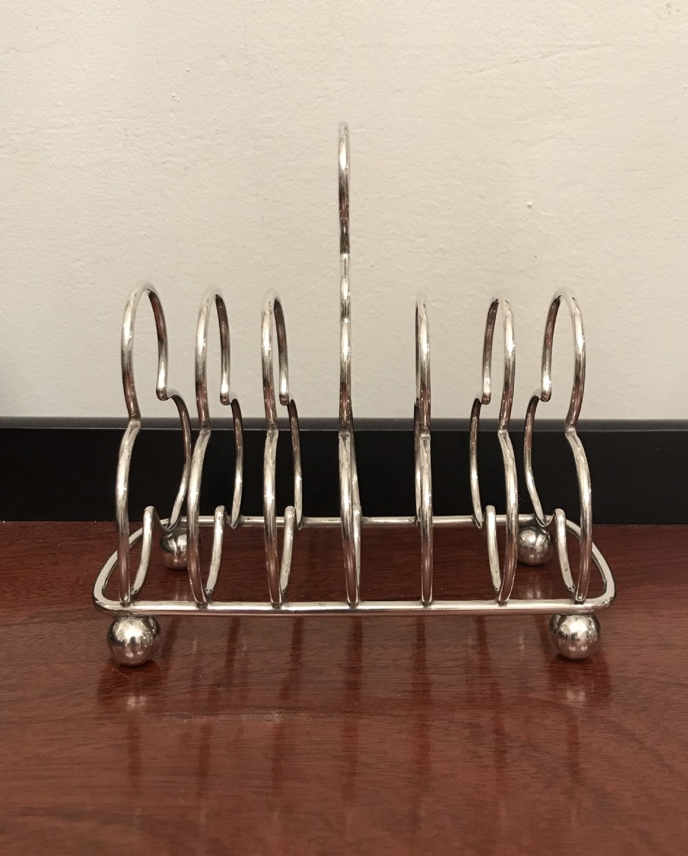 Rare Victorian Silver Clover Toast Rack by Hukin & Heath View VI