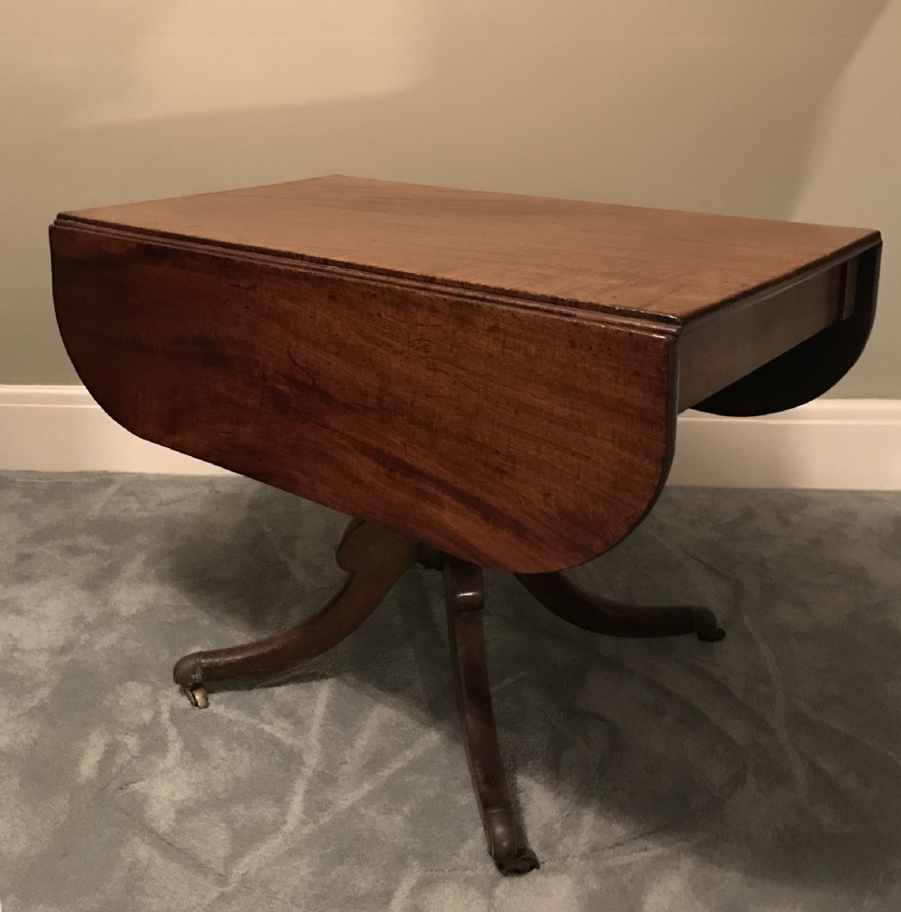 Regency mahogany drop leaf sofa table 