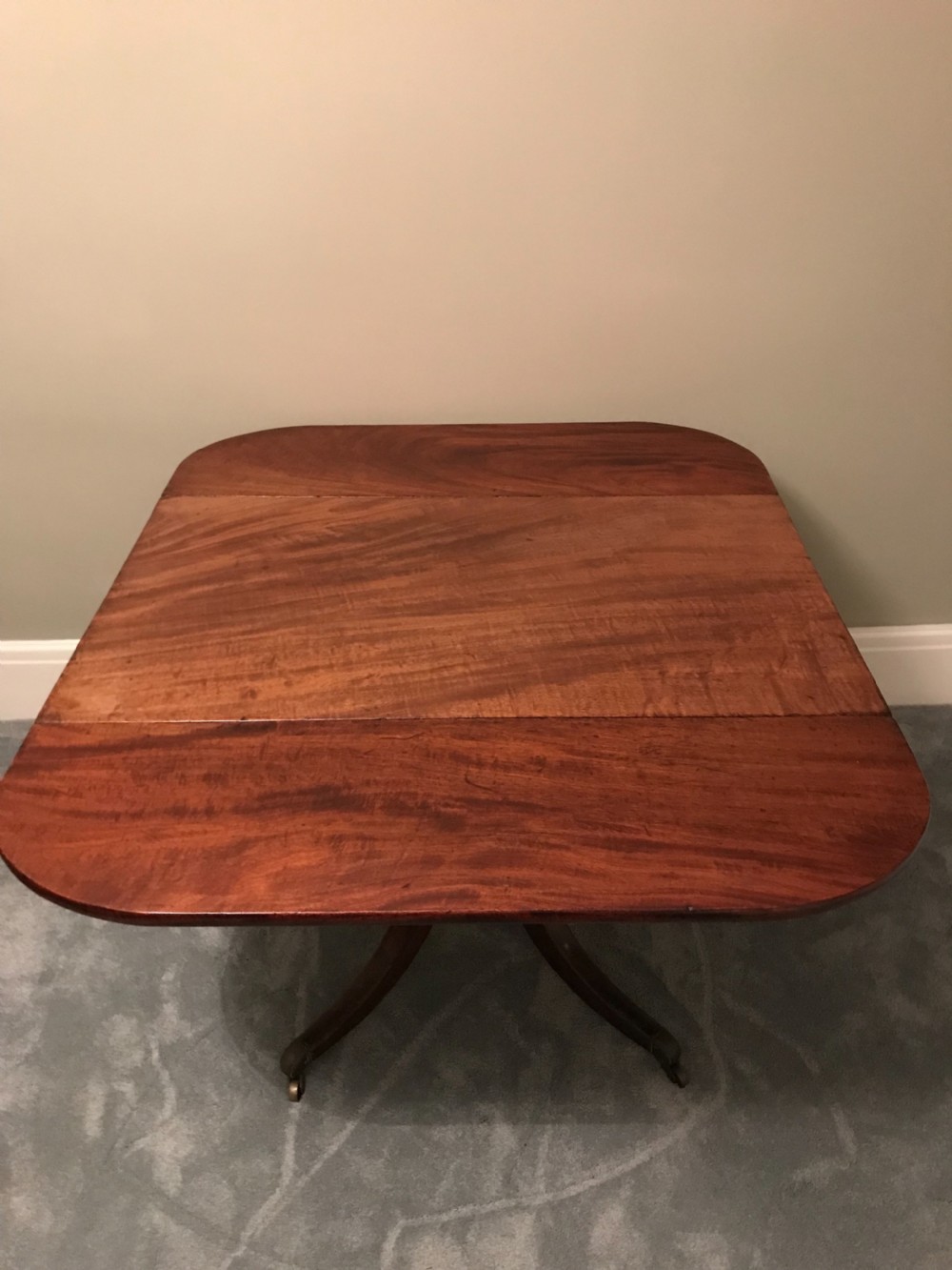 Regency mahogany drop leaf sofa table  View II