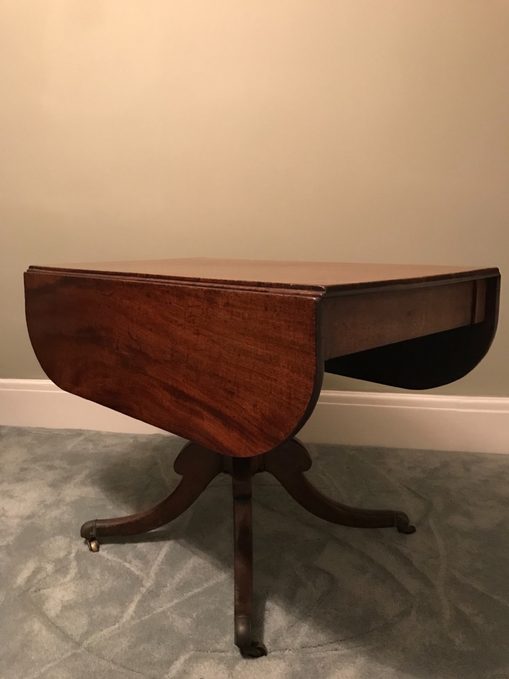 Regency mahogany drop leaf sofa table  View IV