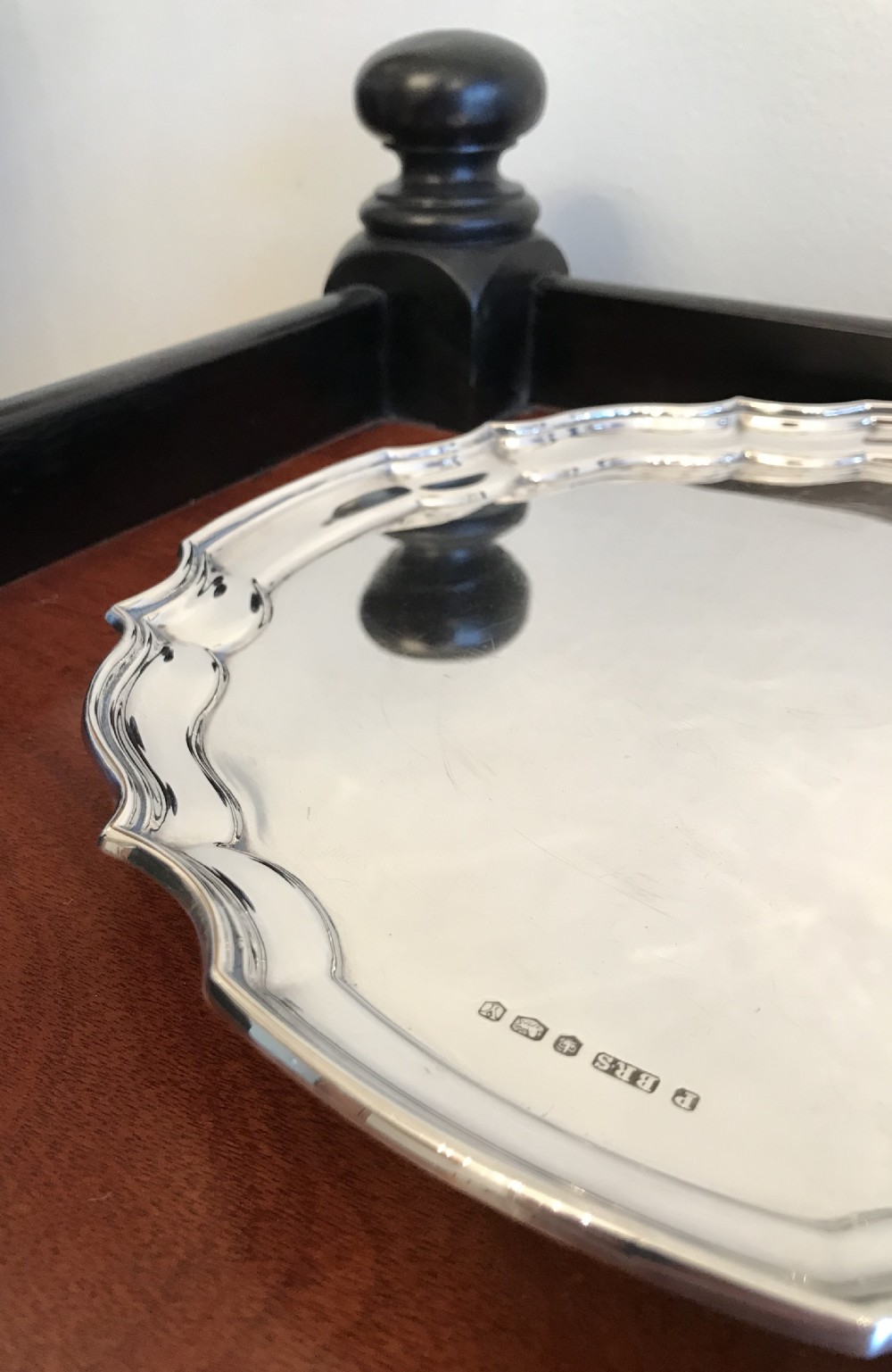 Solid silver salver, 468 grams View II