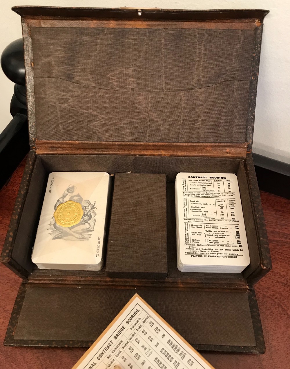 George V Silver Mounted Bridge Box & Cards View V