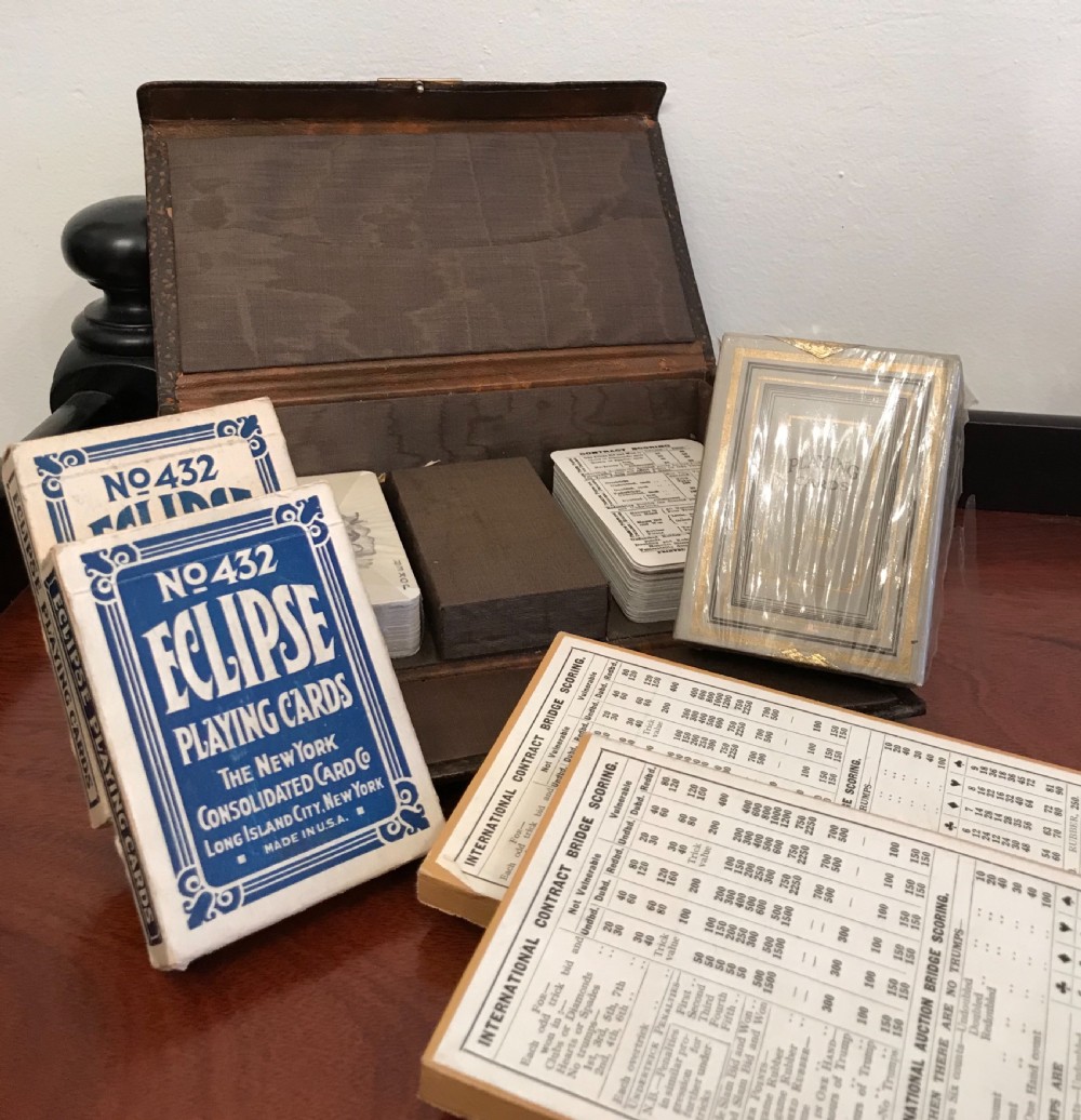 George V Silver Mounted Bridge Box & Cards View VI
