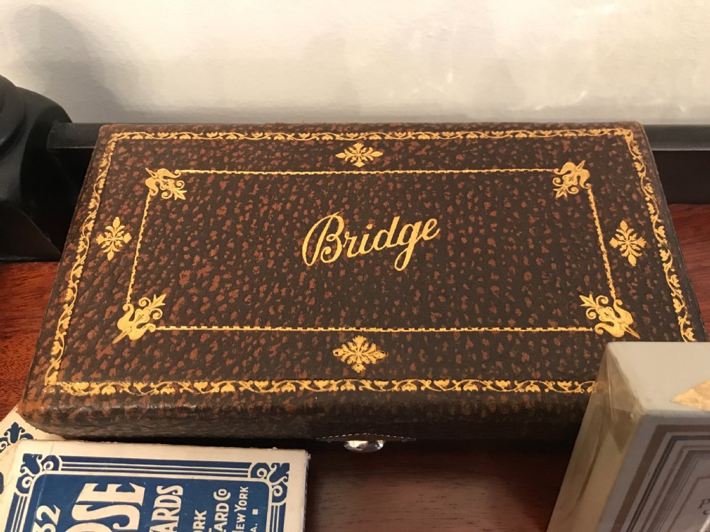 George V Silver Mounted Bridge Box & Cards View XI