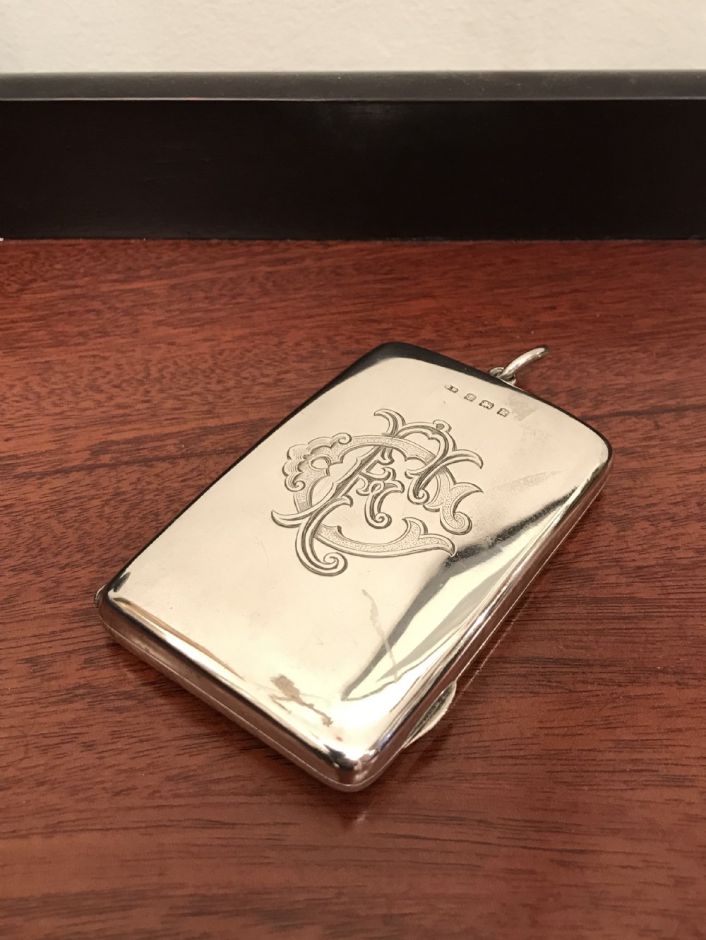 Rare Edwardian Fitted Silver Wallet, 1908