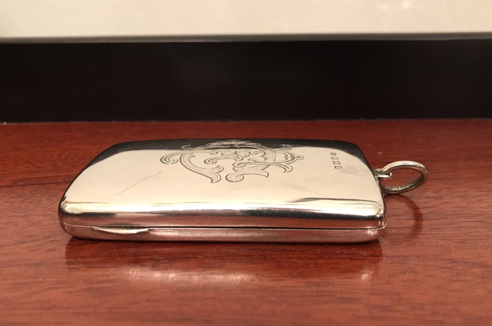 Rare Edwardian Fitted Silver Wallet, 1908 View IV