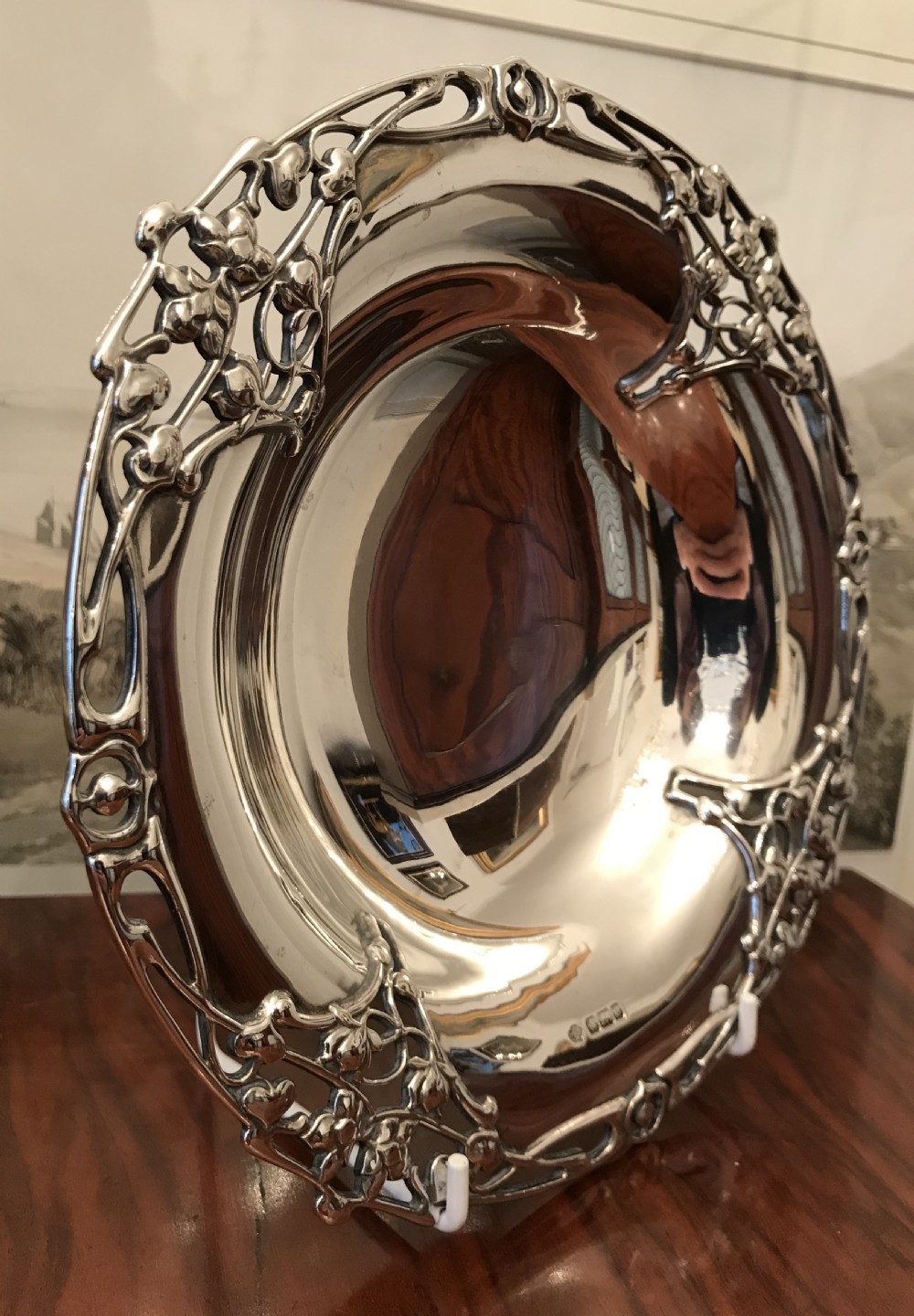 Stunning Art Nouveau Silver Bowl View III