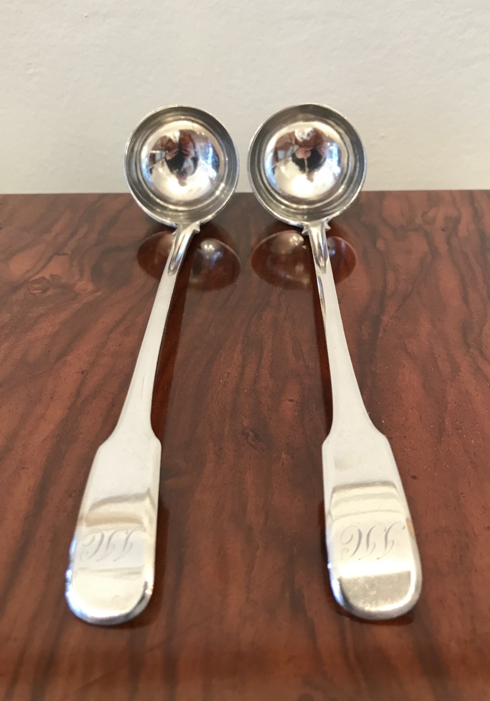 Pair Georgian Scottish Silver Toddy Ladles View III