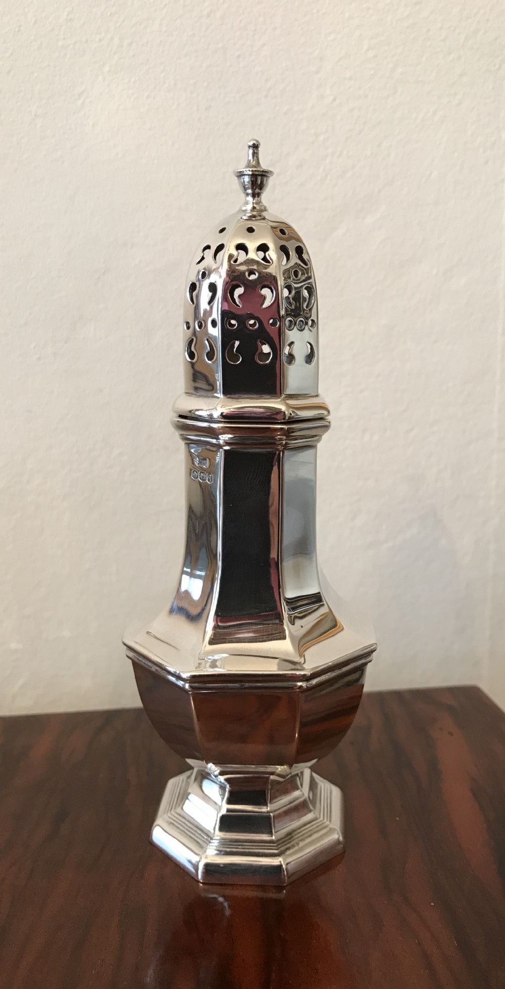 George V Silver Sugar Caster by Walker & Hall