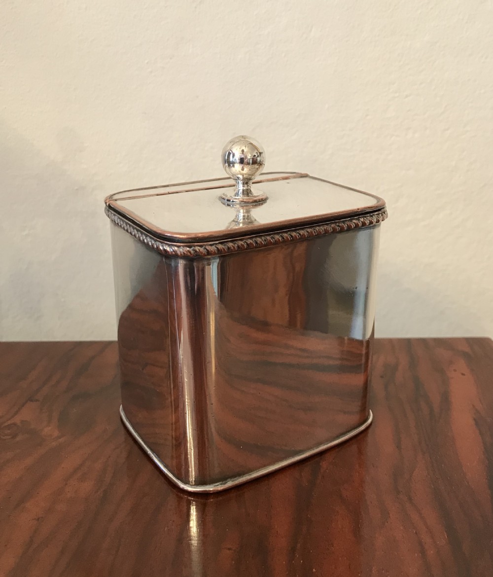 George III Old Sheffield Plate Tea Caddy