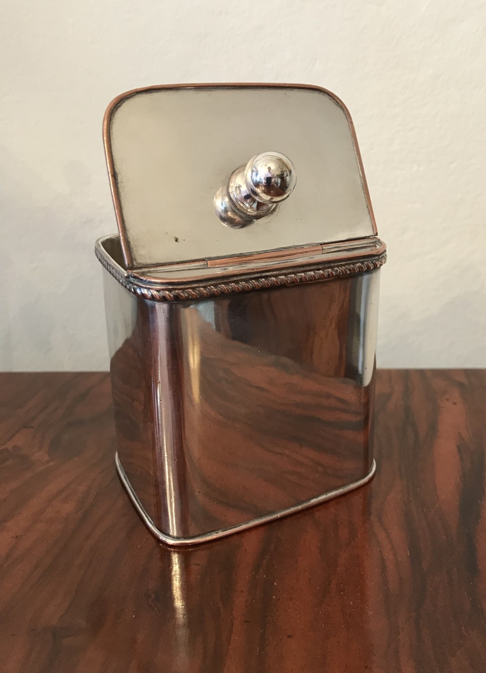 George III Old Sheffield Plate Tea Caddy View III