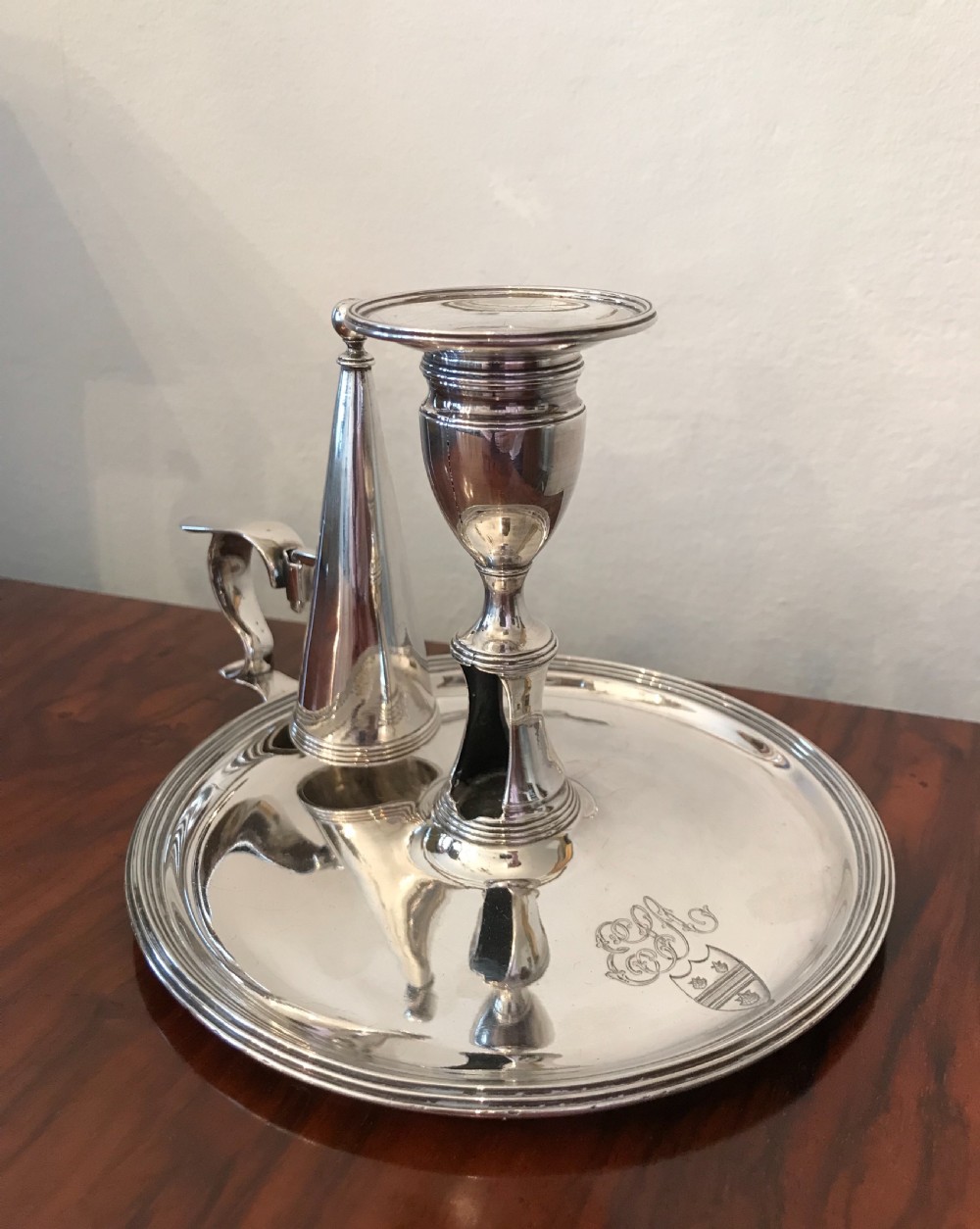George III Silver Chamberstick by William Bennett  View V