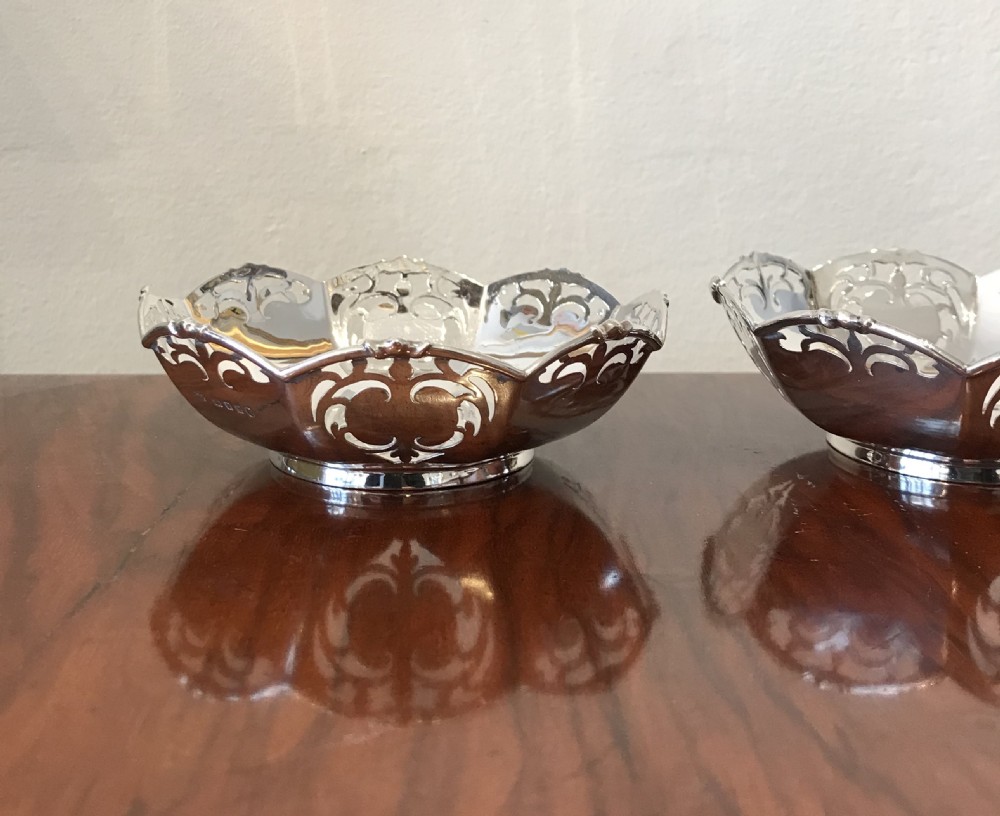 Pair George V Silver Jubilee Bon Bon Dishes, 1935 View V